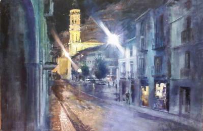 "Nocturno", de Asuar - Premio "Academia FORMAC"  en el Concurso de Pintura rápida "José Aced" 2011