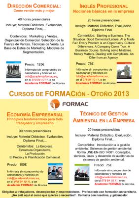 Cursos de FORMACión - Otoño 2013